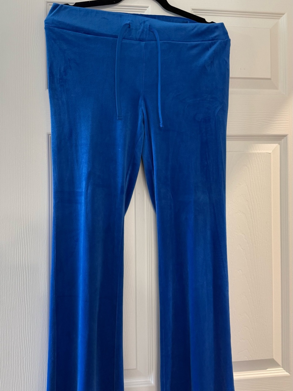 H&M Royal Blue Velvet Track Pants